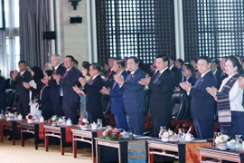 Chủ tịch Quốc hội Trần Thanh Mẫn và các đại biểu tham dự Phiên khai mạc Đại hội đồng Liên Nghị viện các Quốc gia Đông Nam Á lần thứ 45. (Ảnh: Thống Nhất/TTXVN)