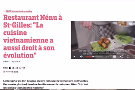 BRUZZ giới thiệu nhà hàng Nénu ở quận St-Gilles, Brussels chuyên về ẩm thực Việt Nam hiện đại. (Ảnh: TTXVN phát)