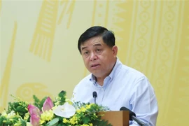 Bộ trưởng Bộ Kế hoạch và Đầu tư Nguyễn Chí Dũng phát biểu. (Ảnh: Thống Nhất/TTXVN) 