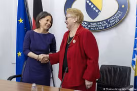 Ngoại trưởng Đức Annalena Baerbock gặp người đồng cấp Bosnia-Herzegovina Bisera Turkovic. (Nguồn: dw.com) 