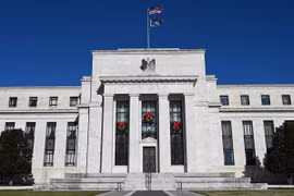 Trụ sở Cục Dự trữ Liên bang Mỹ (Fed) ở Washington, DC, Mỹ. (Ảnh: AFP/TTXVN)