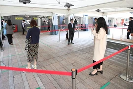 Một điểm xét nghiệm COVID-19 tại Seoul, Hàn Quốc, ngày 29/10/2021. (Ảnh: YONHAP/TTXVN) 