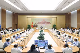 Quang cảnh một hội nghị đẩy mạnh cải cách thủ tục hành chính do Thủ tướng Phạm Minh Chính, Trưởng Ban Chỉ đạo cải cách hành chính của Chính phủ, chủ trì. (Ảnh: Dương Giang/TTXVN)
