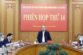 Chủ tịch nước Nguyễn Xuân Phúc phát biểu. (Ảnh: Thống Nhất/TTXVN) 