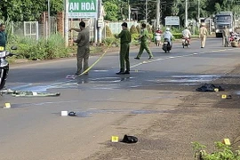 Hiện trường vụ án. (Ảnh: TTXVN phát)