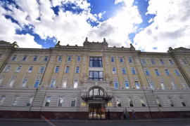 Trụ sở tập đoàn dầu khí Rosneft tại Moskva, Nga. (Nguồn: AFP/TTXVN) 