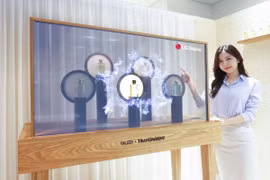 Màn hình OLED trong suốt. (Nguồn: xda-developers.com) 