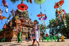 Một ngôi chùa ở Bagan, Myanmar. (Ảnh: AFP/TTXVN) 