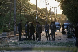 Hiện trường một vụ nổ bom ở Thái Lan. (Nguồn: AFP/TTXVN) 
