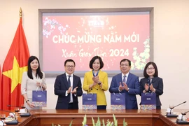 Chủ tịch Hội Nhà báo Việt Nam chúc Tết Thông tấn xã Việt Nam