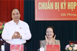 Thủ tướng Nguyễn Xuân Phúc tại buổi tiếp xúc cử tri trước Kỳ họp thứ 10, Quốc hội khóa XIV. (Ảnh: Thống Nhất/TTXVN) 