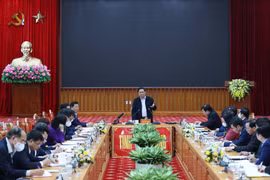 Thủ tướng Phạm Minh Chính phát biểu tại buổi làm việc. (Ảnh: Dương Giang/TTXVN) 