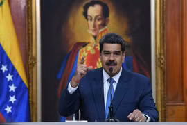 Tổng thống Venezuela Nicolas Maduro tại cuộc họp báo ở Caracas ngày 14/2/2020. (Nguồn: AFP/TTXVN) 