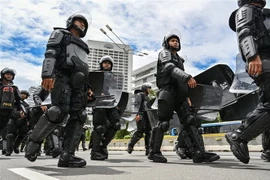 Cảnh sát Indonesia. (Nguồn: AFP/TTXVN) 