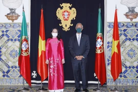 Phó Chủ tịch nước Võ Thị Ánh Xuân hội kiến Tổng thống Bồ Đào Nha Marcelo Rebelo de Sousa. (Ảnh: Phương Hoa/TTXVN) 