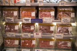 Một gian hàng trong siêu thị ở New York, Mỹ ngày 10/3/2022. (Ảnh: THX/TTXVN) 