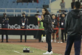 Huấn luyện viên trưởng đội tuyển Malaysia Kim Pan-gon. (Ảnh: Minh Quyết/TTXVN) 