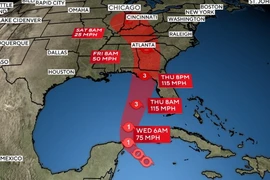 Bão Helene hiện đang di chuyển qua vùng biển Caribe với sức gió tối đa lên tới 85km/h. (Nguồn: CBS)