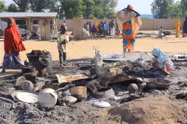 Hiện trường một vụ tấn công tại Nigeria. (Nguồn: AFP/TTXVN) 
