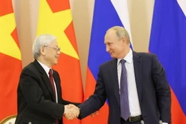 Tổng thống Vladimir Putin hội đàm với Tổng Bí thư Nguyễn Phú Trọng thăm chính thức Liên bang Nga (Sochi, 6/9/2018). (Ảnh: Trí Dũng/TTXVN)