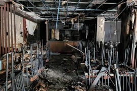 Hiện trường vụ hỏa hoạn. (Ảnh: TTXVN phát) 