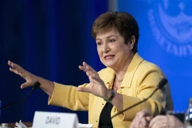 Tổng Giám đốc IMF Kristalina Georgieva phát biểu tại cuộc họp báo ở Washington, DC, Mỹ ngày 4/3/2020. (Nguồn: THX/TTXVN) 