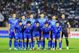 Các cầu thủ của U23 Thái Lan. (Ảnh: Tuấn Anh/TTXVN) 