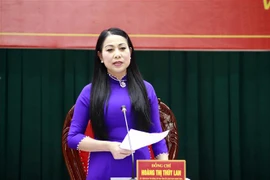 Bà Hoàng Thị Thúy Lan tái đắc cử Chủ tịch Hội đồng Nhân dân tỉnh Vĩnh Phúc khóa XVII. (Ảnh: Hoàng Hùng/TTXVN) 