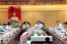 Quang cảnh buổi làm việc. (Ảnh: Công Tường/TTXVN)