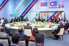 Toàn cảnh Hội nghị Cấp cao Nhóm BRICS ở Kazan, Nga, ngày 23/10/2024. (Ảnh: ANI/TTXVN)