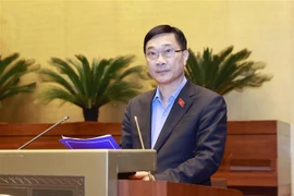 Chủ nhiệm Ủy ban Kinh tế của Quốc hội Vũ Hồng Thanh phát biểu. (Ảnh: Doãn Tấn/TTXVN)