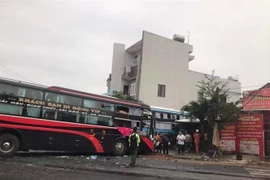 Hiện trường vụ tai nạn. (Ảnh: TTXVN phát) 