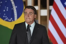 Ông Jair Bolsonaro lúc còn là Tổng thống Brazil tại một sự kiện ở Brasilia, ngày 20/10/2020. (Ảnh: AFP/TTXVN)