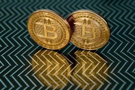 Đồng tiền kỹ thuật số bitcoin. (Ảnh: AFP/TTXVN) 
