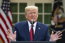 Tổng thống Mỹ Donald Trump tại cuộc họp báo ở Washington, DC, Mỹ. (Nguồn: AFP/TTXVN) 