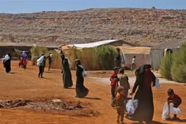 Người tị nạn tại một trại tạm ở tỉnh Idlib, Syria. (Ảnh: AFP/TTXVN)