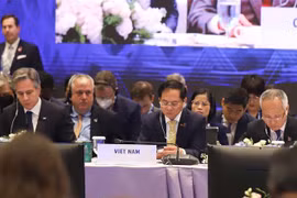 Bộ trưởng Ngoại giao Bùi Thanh Sơn tại Hội nghị Bộ trưởng APEC lần thứ 33. (Ảnh: Đỗ Sinh/TTXVN) 