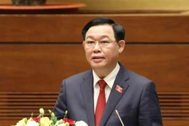 Chủ tịch Quốc hội, Vương Đình Huệ phát biểu nhậm chức. (Ảnh: Phương Hoa/TTXVN) 