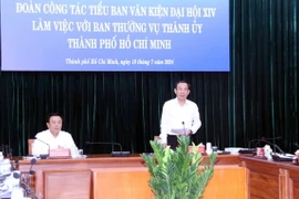 Quang cảnh buổi làm việc. (Ảnh: Xuân Khu/TTXVN)