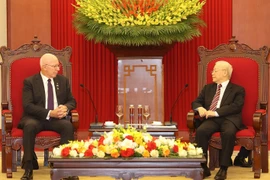 Tổng Bí thư Nguyễn Phú Trọng tiếp Toàn quyền Australia David Hurley thăm cấp Nhà nước Việt Nam. (Ảnh: Trí Dũng/TTXVN)