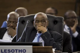 Thủ tướng Lesotho Thomas Thabane tại hội nghị thượng đỉnh Cộng đồng phát triển Nam Phi lần thứ 37 ở Pretoria (Nam Phi). (Nguồn: AFP/TTXVN) 