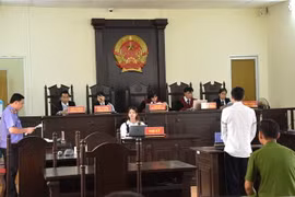 Quang cảnh phiên tòa. (Ảnh: Tuấn Kiệt/TTXVN)