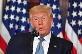 Tổng thống Mỹ Donald Trump phát biểu tại Nhà Trắng ở Washington, DC, Mỹ, ngày 18/8/2020. (Nguồn: AFP/TTXVN) 
