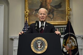 Tổng thống Joe Biden phát biểu tại Washington, DC, Mỹ. (Ảnh: AFP/TTXVN)