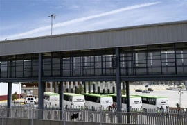 Biên giới Mỹ-Mexico nhìn từ Tijuana, Mexico ngày 25/5/2021. (Ảnh: AFP/TTXVN) 