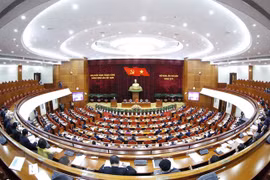 Toàn cảnh phiên khai mạc Hội nghị lần thứ năm Ban Chấp hành Trung ương Đảng khóa XIII. (Ảnh: Phương Hoa/TTXVN) 