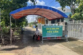 Một điểm trước đây bị phong tỏa tại xã Quảng Thành, huyện Châu Đức nay đã trở lại thành vùng xanh. (Ảnh: Hoàng Nhị/TTXVN) 