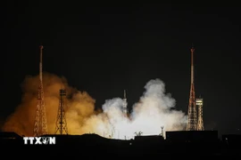 Tàu vũ trụ Soyuz MS-23 của Nga được phóng lên ISS từ sân bay vũ trụ Baikonur, Kazakhstan, ngày 24/2/2023. (Ảnh: AFP/TTXVN)