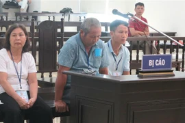 Các bị cáo tại phiên xét xử. (Ảnh: Doãn Tấn/TTXVN) 