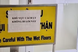 Khu cách ly bệnh nhân mắc đậu mùa khỉ. (Ảnh: TXVN phát)